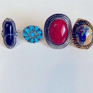 Lot of 4 adjustable rings